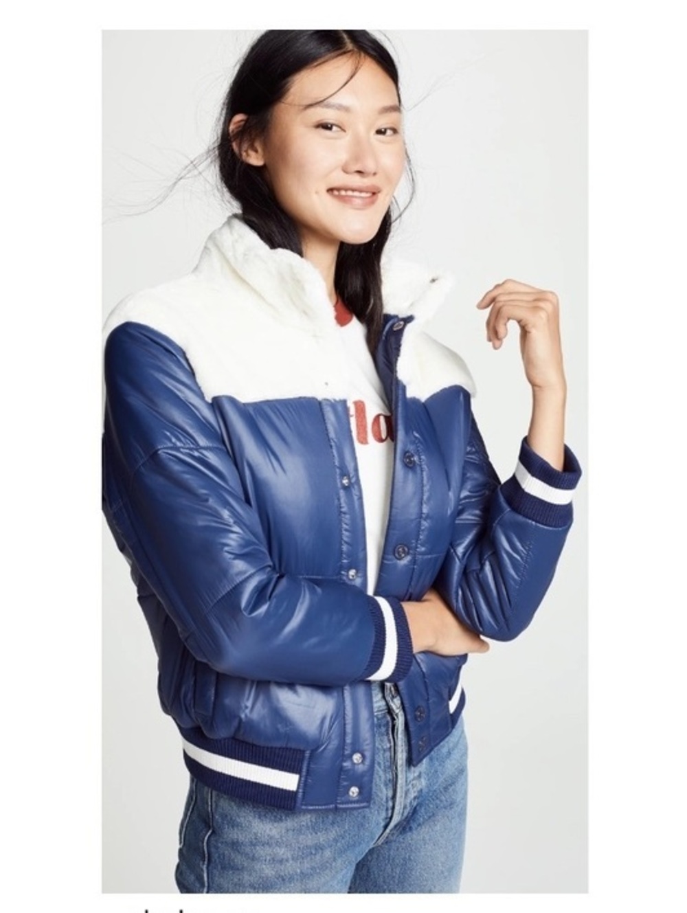 Mother Puffer Jacket- The Puff Fur Snap